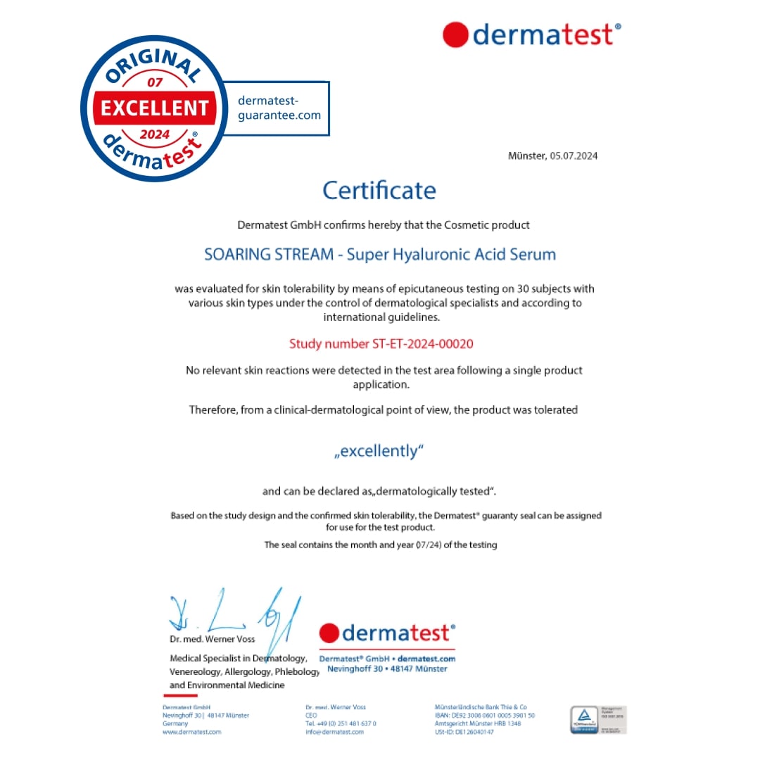 HYALURONSERUM SOARING STREAM - Für sichtbar glattere Haut in 14 Tagen