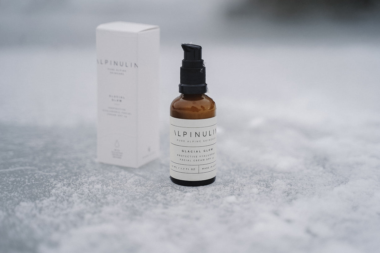 GLACIAL GLOW | Protective Hyaluronic Facial Cream with light sunscreen