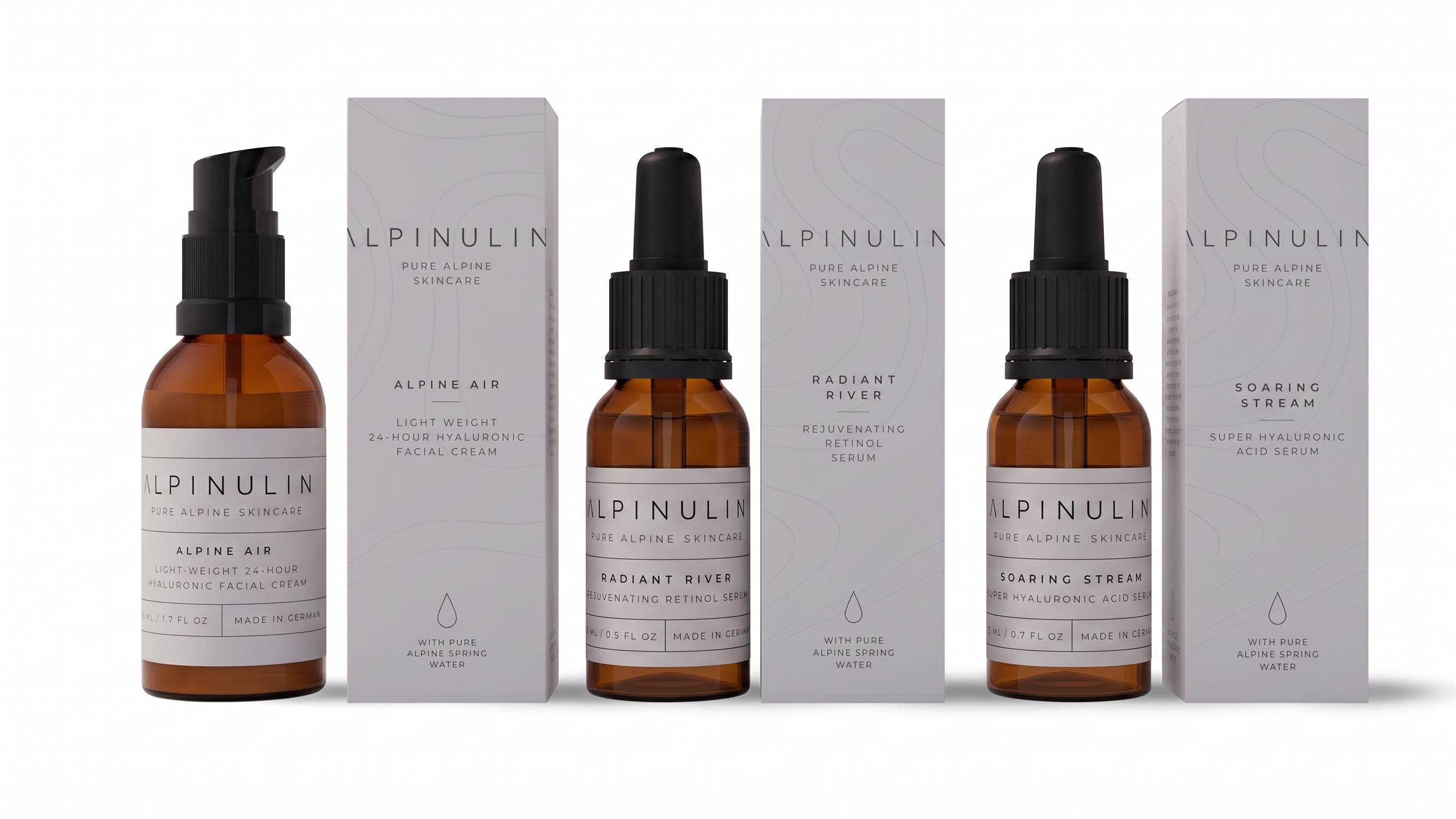 Alpine Glow Routine — Hyaluron · Retinol · 24h Pflege