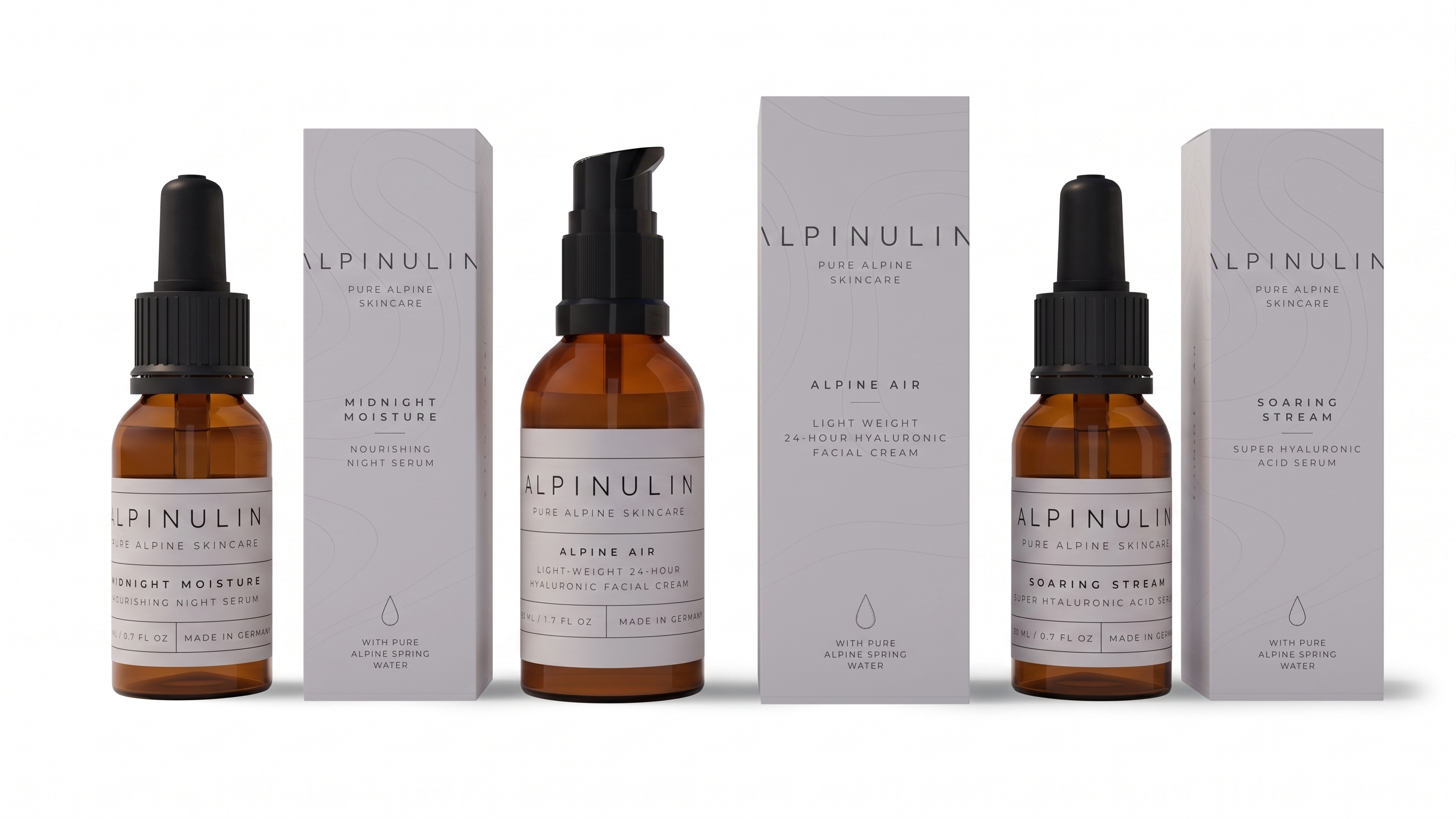 Deep Hydration System — Hyaluron · Midnight Moisture · 24h Pflege